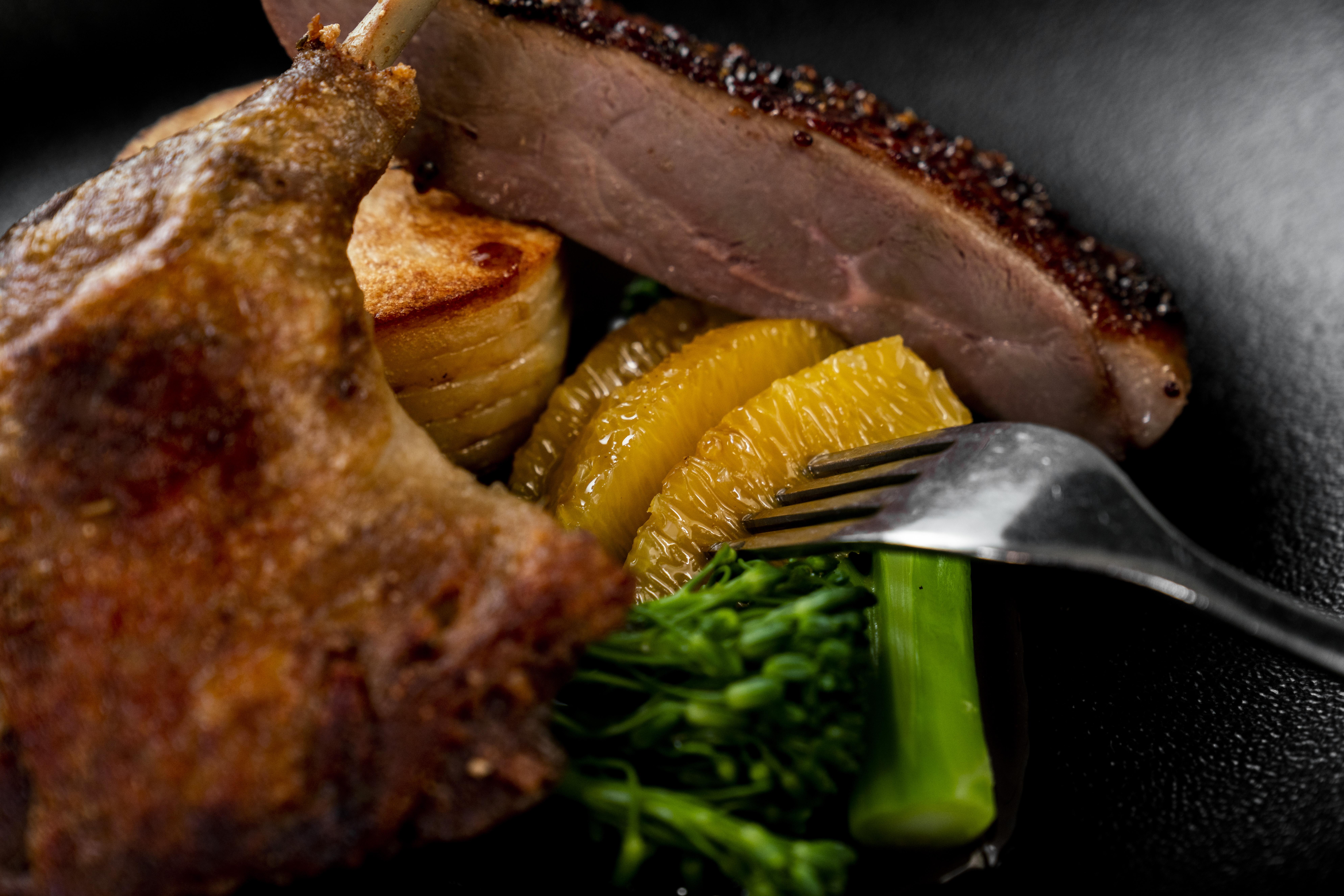 The Point Brisbane Hotel Экстерьер фото A duck confit with orange and vegetables